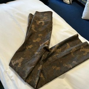 SPRWMN suede camo long leggings. Size small